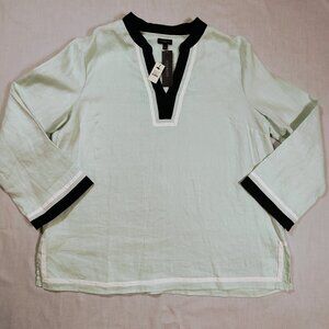 Talbots Linen Tunic Women's Large Top NWT